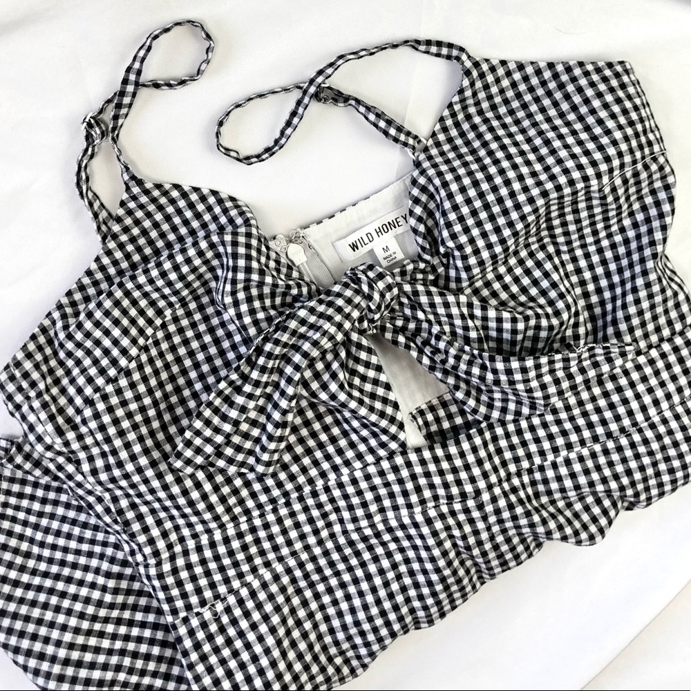 Honey Punch Gingham Romper